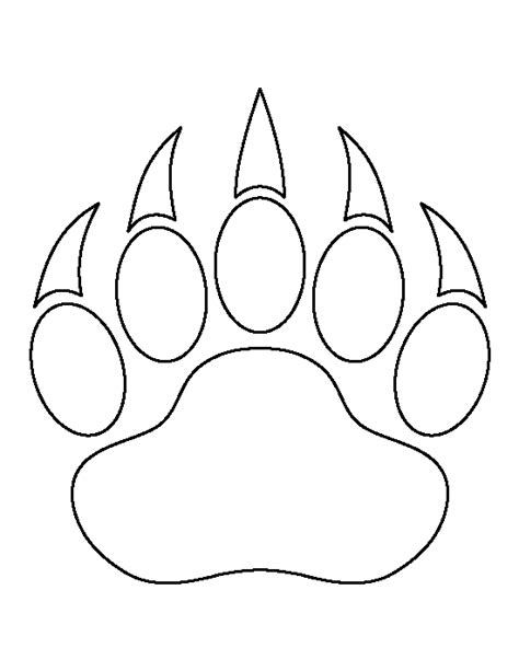 Printable Bear Paw Pattern